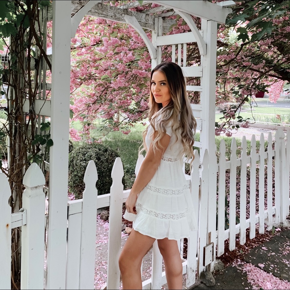 Flowy white dress